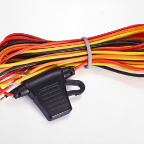 Location tracker automotive wiring harness with waterproof fuse