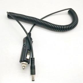 DC5521 Male to Car Cigarette Lighter socket Plug charger Spring Spiral Coiled Power cable