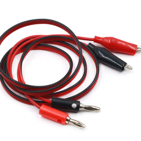 Banana plug to crocodile clip with cord power test lead cable wire harness 