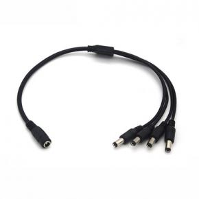 DC5521 Female 1 to Male 4 Y Splitter Connector DC Power Cable