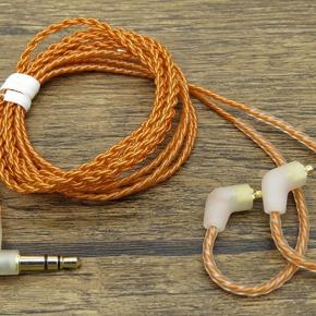 Custom  4C single crystal silver plated detachable 3.5mm headphone audio cable DIY